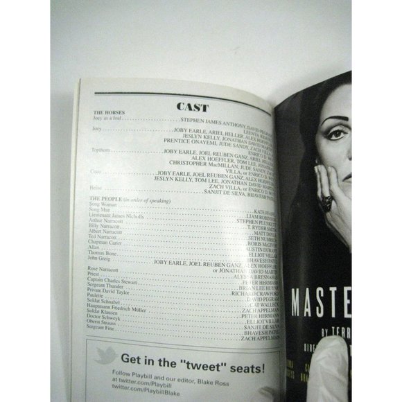 Warhorse Playbill July 2011 Lincoln Center Theater Ticket Matt Doyle Horse - Picture 9 of 10